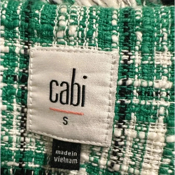 Cabi Sophia Green Plaid Tweed Button Up Library Jacket Size M - Picture 7 of 9